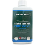 Renovo International Soft Top Reviver Dark Green 500 Milliliters front bottle view for convertible car roof restoration