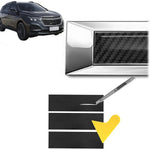 QianBao Chevrolet bowtie emblem carbon fiber vinyl wrap kit front view showing black textured finish