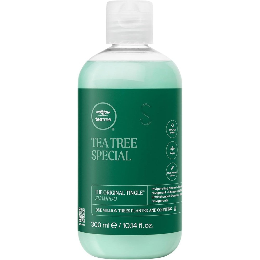 Paul Mitchell Tea Tree Special Shampoo front view bottle for clarifying oily hair