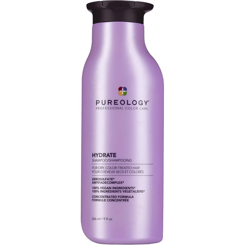 Pureology Hydrate Shampoo front view bottle for dry hair moisturizing benefits