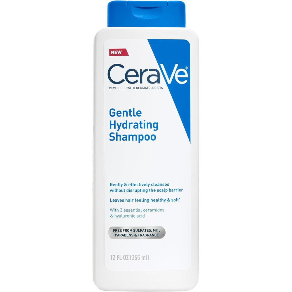 CeraVe Gentle Hydrating Shampoo 12 Ounce front view showing ceramide formulation