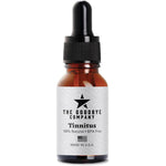 The Goodbye Company Tinnitus Relief Supplement front bottle view for ear ringing relief.