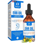 Natrulo Organic Ear Oil front view bottle for natural earache relief.