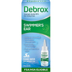 Debrox Swimmer's Ear Relief Ear Drying Drops front view for water clogged ears.