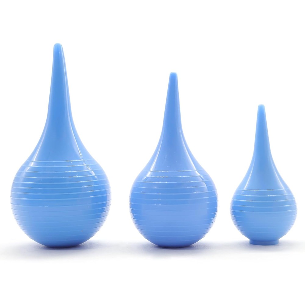 Canumer 3 Pack Hand Bulb Ear Syringes front view earwax removal tool.