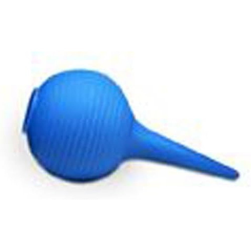 Everything Medical Hand Bulb Ear Syringe 2 Ounce Blue front view for earwax removal.
