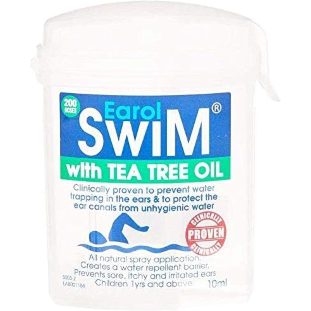 Earol Swim Tea Tree Oil 10ml bottle front view for ear protection