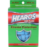 HEAROS Xtreme Protection Series Ear Plugs front view 56 pair box noise reduction