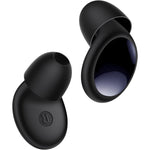Toapex noise cancelling sleeping ear plugs front view in obsidian black