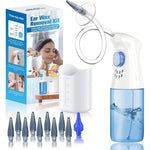 WEUANY manual ear wax removal kit front view showing spray bottle and basin.