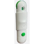 OneTouch Delica Plus lancing device front view for painless blood glucose testing.