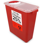 Oakridge Products 3 Gallon Sharps Container front view medical grade disposal.