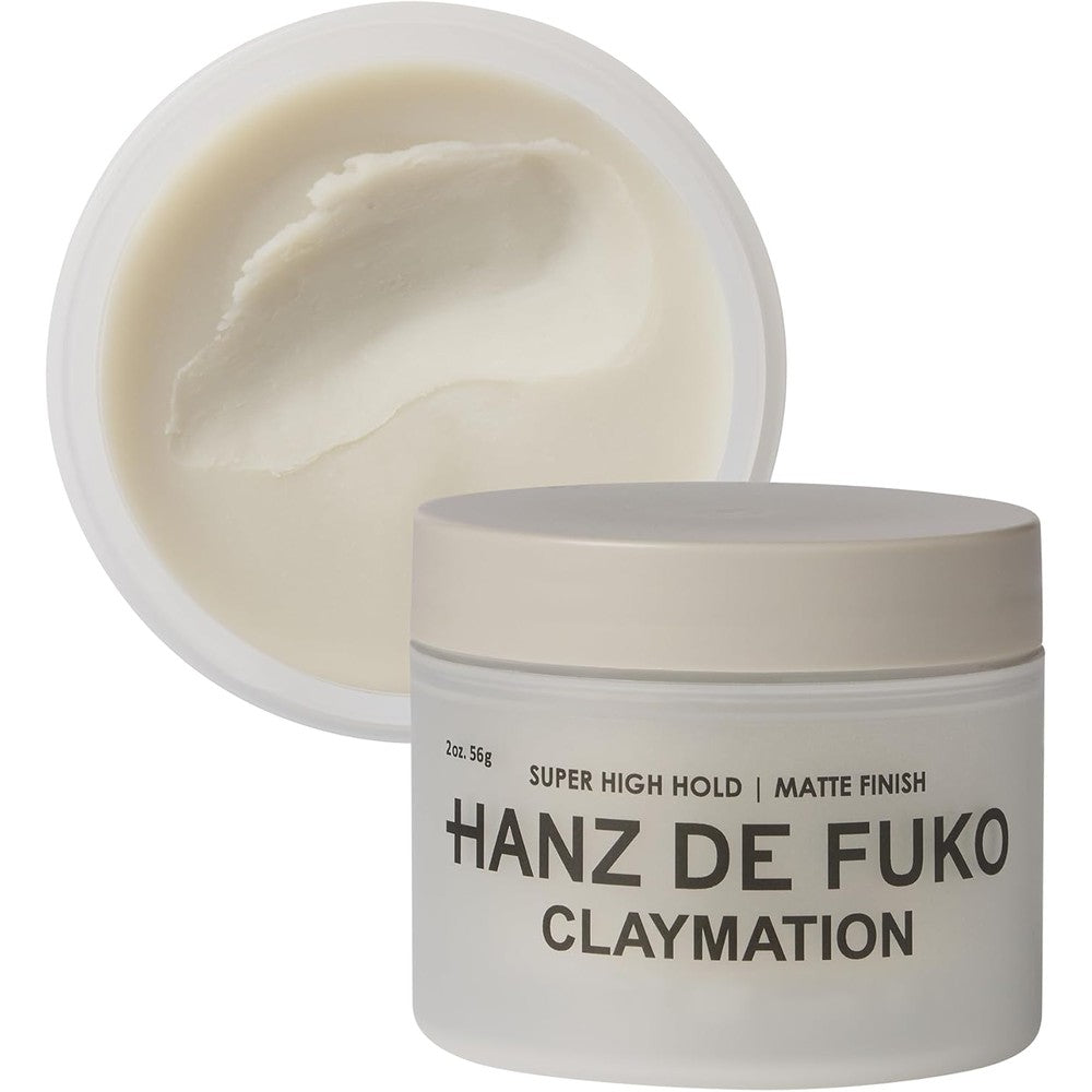 Hanz de Fuko Claymation front view premium hair styling clay jar