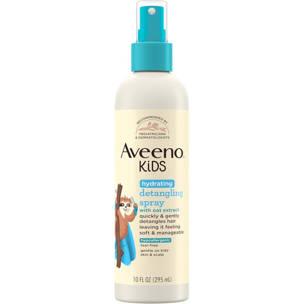 Aveeno Baby Kids Hydrating Detangling Hair Spray front view bottle