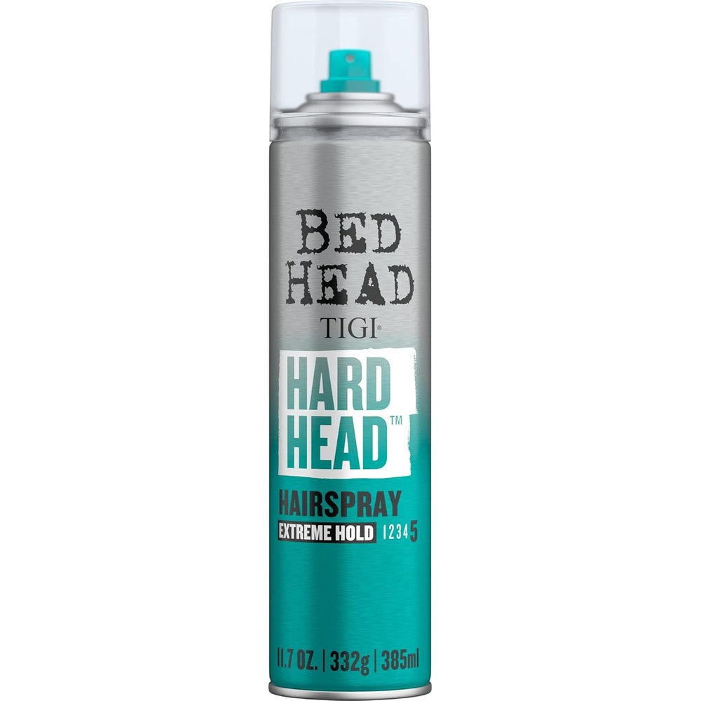 TIGI Bed Head Hard Head Hair Spray front view extreme hold aerosol can