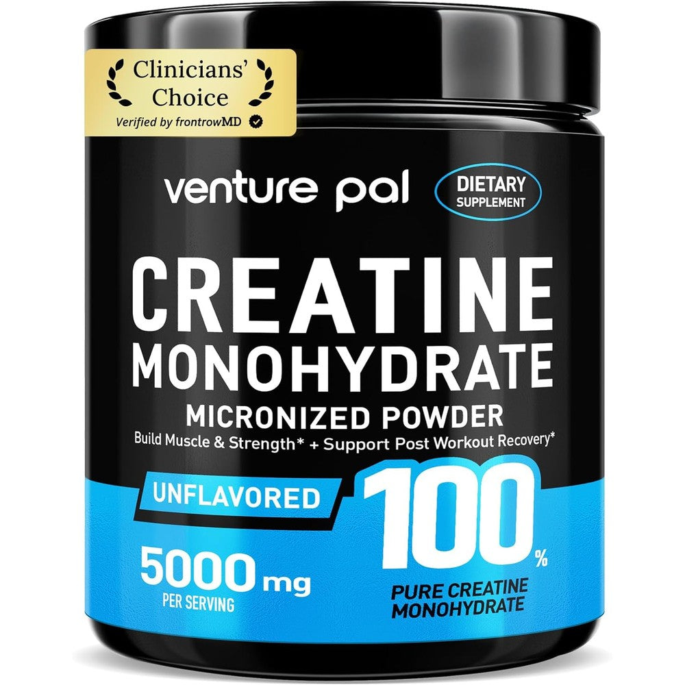 Venture Pal 100% Pure Micronized Creatine Monohydrate powder container front view