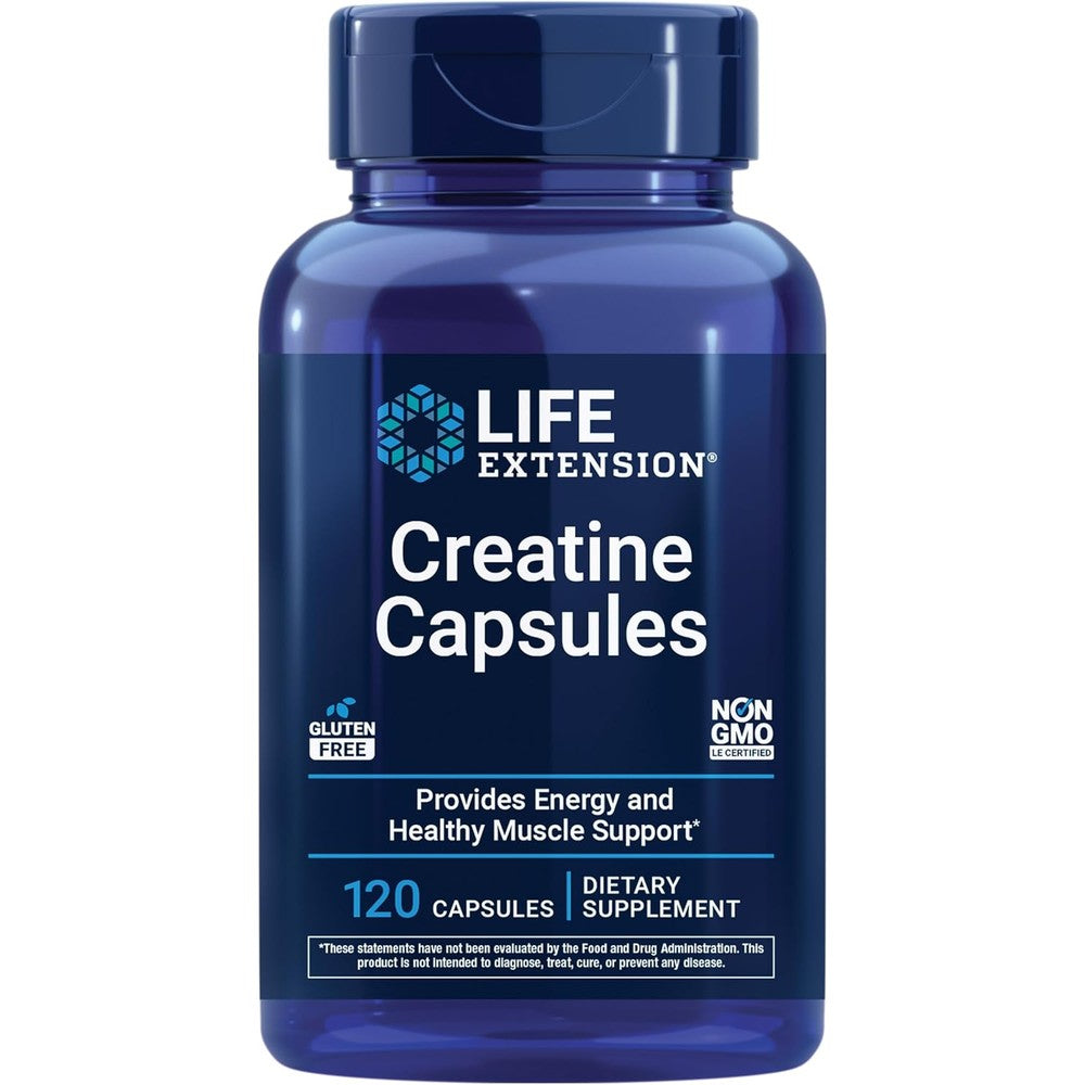 Life Extension Creatine Capsules front view bottle