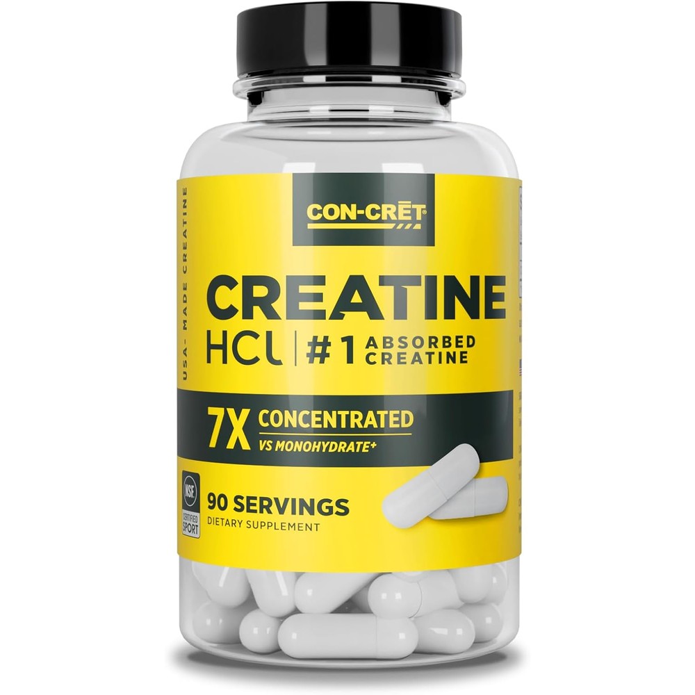 CON-CRET Creatine HCl capsules bottle front view