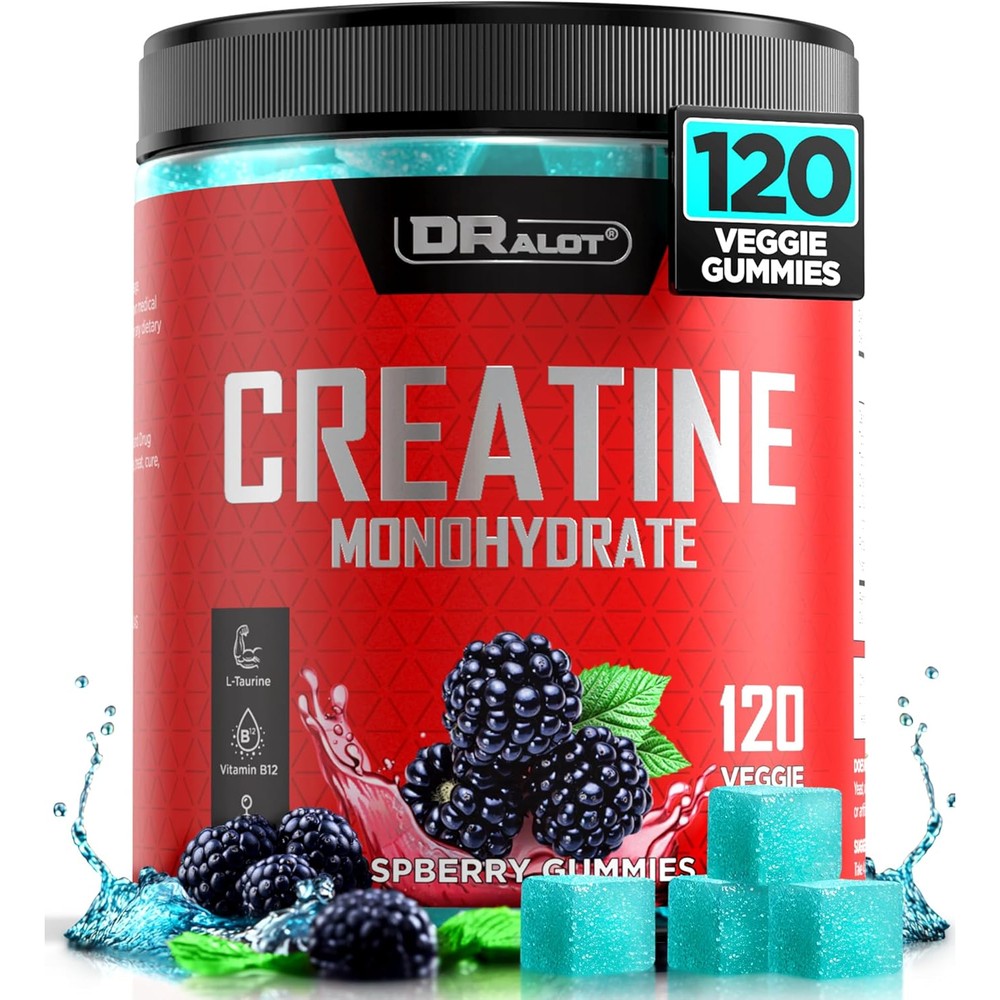 Dralot 99.99 Percent Pure Creatine Monohydrate Gummies bottle front view
