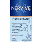 Nervive Nerve Relief 60 tablets front packaging for occasional nerve discomfort