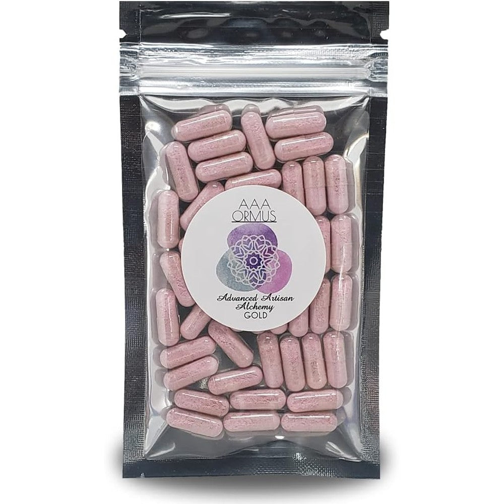 AAA Ormus Gold Colloidal Gold Capsules front packaging bag