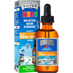 Sovereign Silver Kids Immune Support front view amber glass dropper bottle