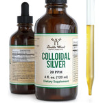 Double Wood Supplements Colloidal Silver liquid bottle front view for immune support