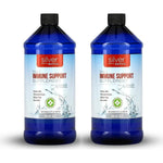 American Biotech Labs Silver Biotics 32 Fluid Ounce 2 Pack front view showing immune support labeling.