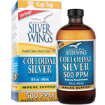 Natural Path Silver Wings Colloidal Silver 500 PPM 16 Fluid Ounce front view bottle for premium immune support.