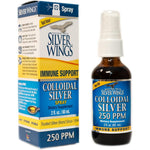Natural Path Silver Wings Colloidal Silver 250ppm 2 Fluid Ounce front view bottle for immune support