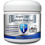 Angels Lab Colloidal Silver Gel four ounce front view jar for topical skin application