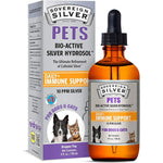 Sovereign Silver Pets Immune Support front view amber glass dropper bottle