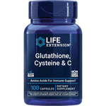Life Extension Glutathione Cysteine and C front bottle view