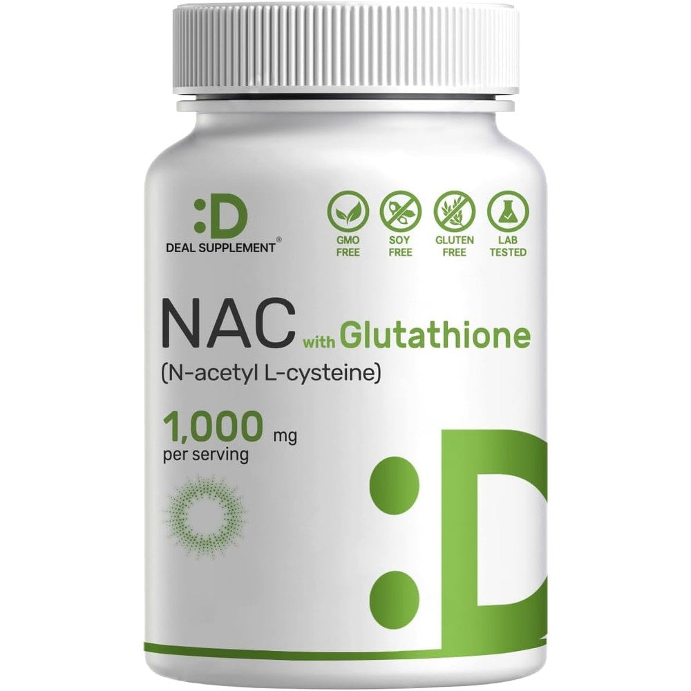 Deal Supplement N-Acetyl Cysteine NAC 1000 Milligrams Per Serving With Reduced Glutathione For Immune And Liver Health 240 Capsules