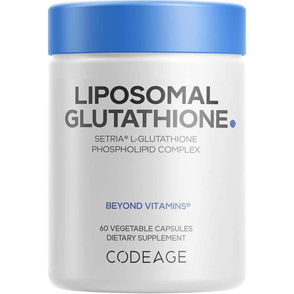 Codeage Liposomal Glutathione 500mg antioxidant supplement front view
