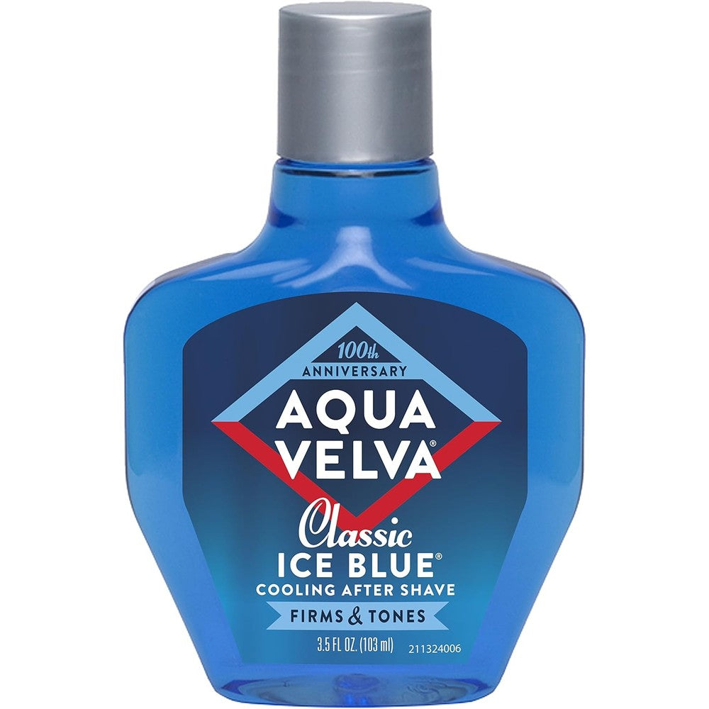 Aqua Velva Classic Ice Blue After Shave 3.5 Ounce front view bottle