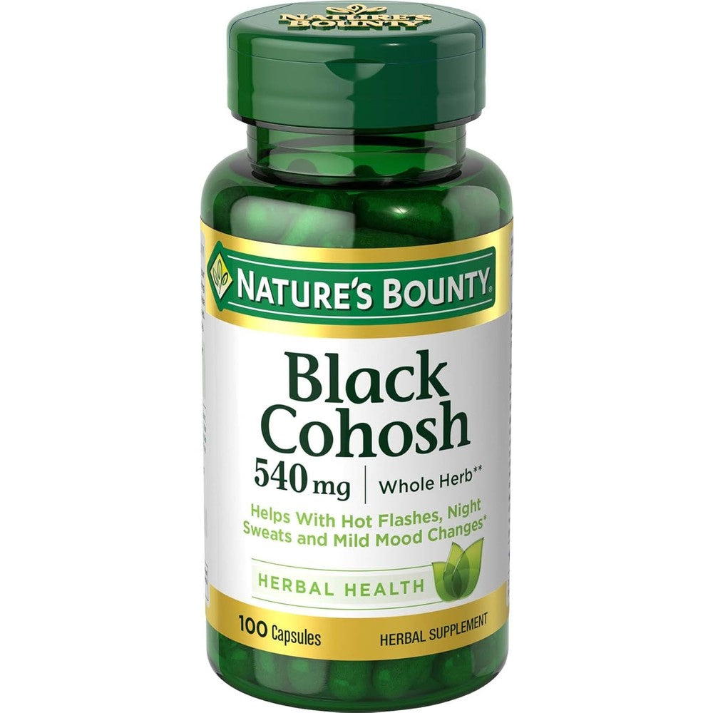 Nature's Bounty Black Cohosh 540 Milligrams bottle front view