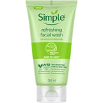 Simple Kind To Skin Refreshing Facial Wash front view tube