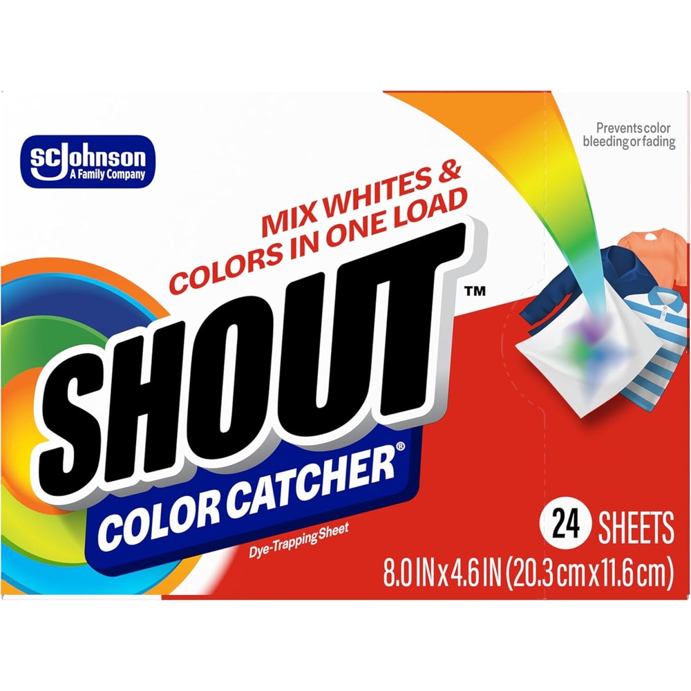 Shout Color Catcher dye trapping laundry sheets front view packaging