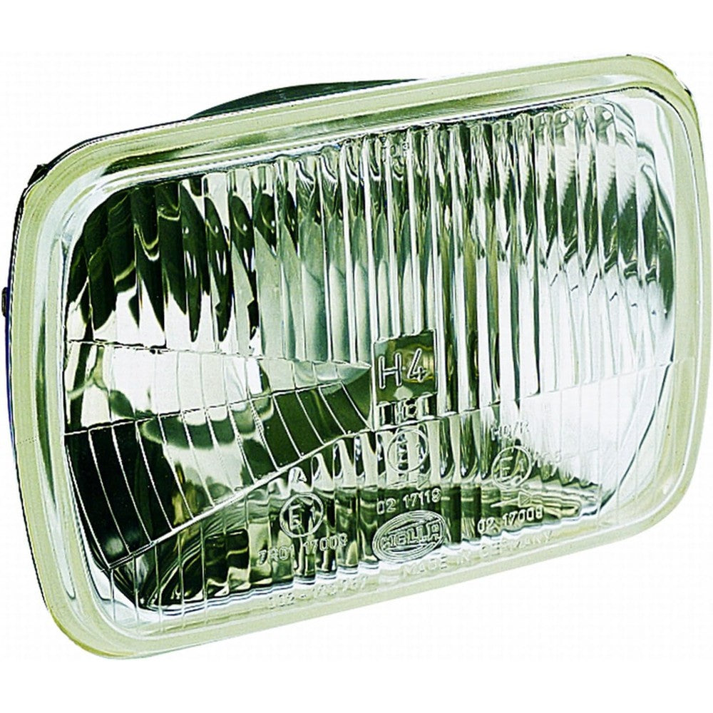Hella 003427011 190x132mm rectangular H4 headlamp unit front view