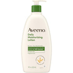 Aveeno Daily Moisturizing Body Lotion 18 Fluid Ounce front view bottle with pump