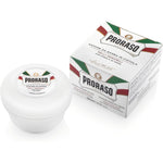Proraso sensitive skin shaving soap front view in bowl