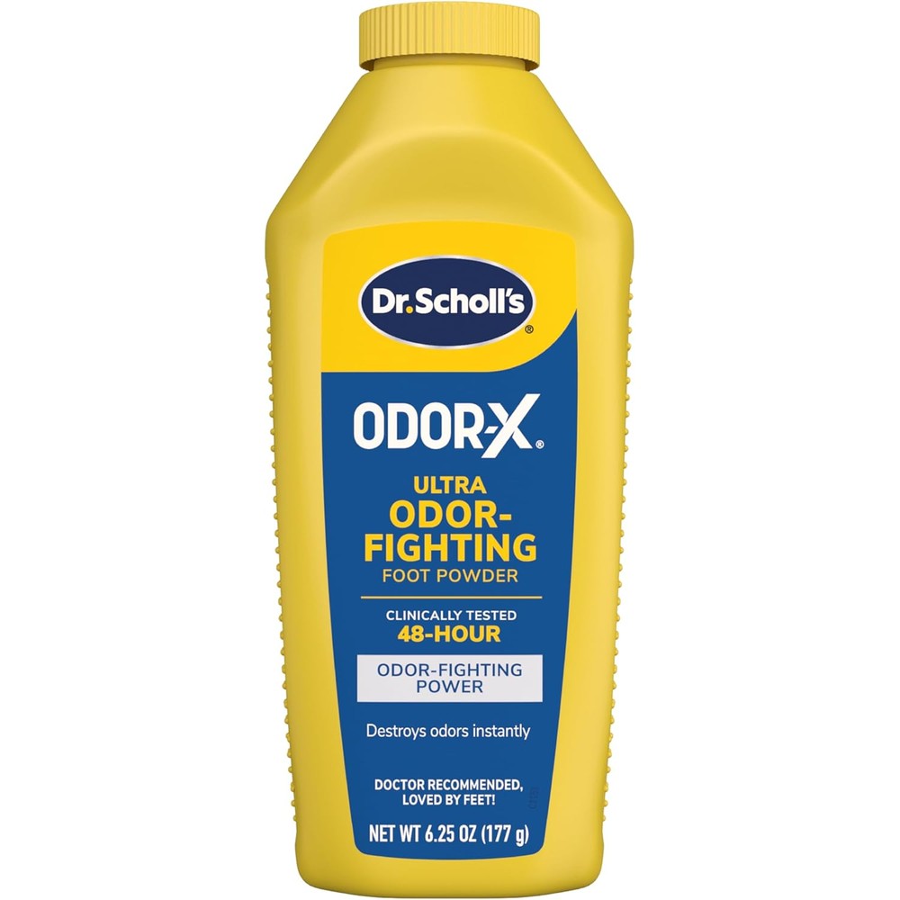 Dr. Scholl's Odor-Eaters foot powder front view packaging