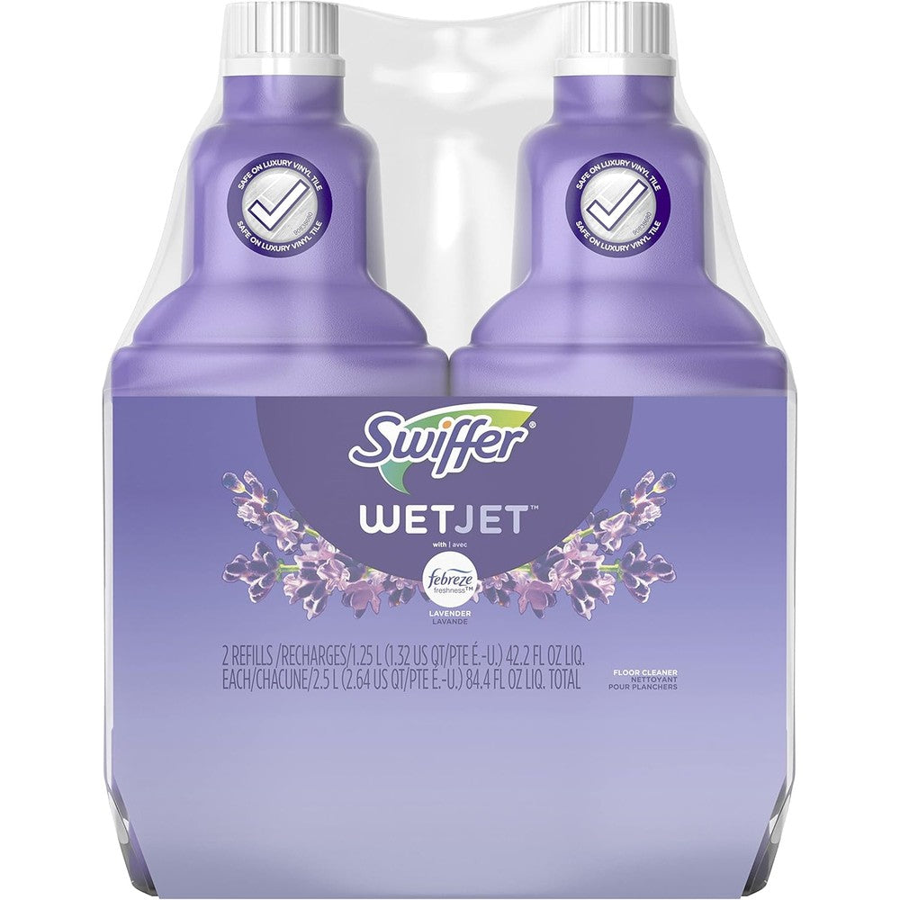 Swiffer WetJet multi purpose floor cleaner front view bottle refill
