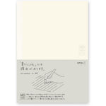 Midori MD Notebook A5 Horizontal Ruled Line front view showing minimalist cream paper design