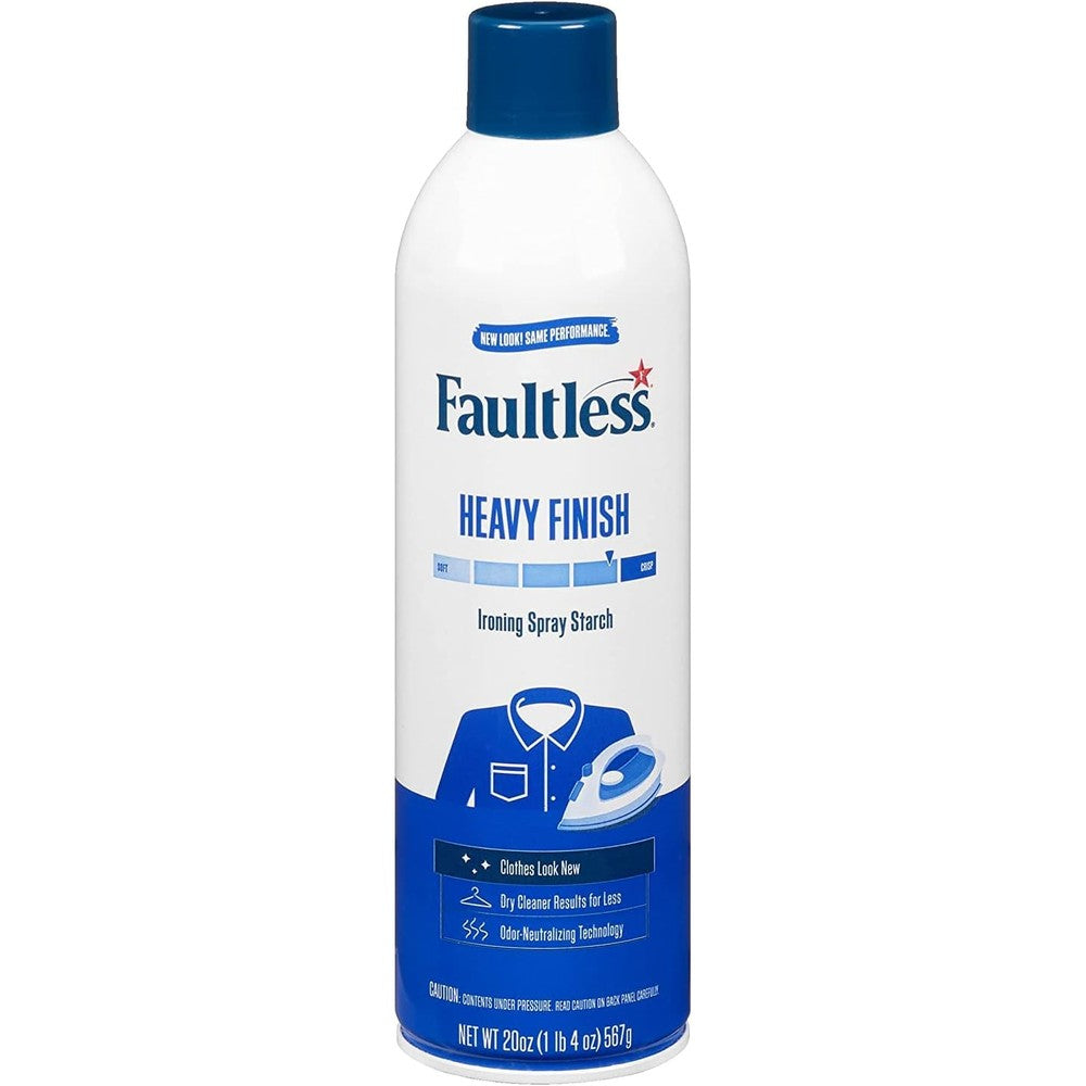 Faultless Heavy Ironing Spray Starch front view 567 grams can