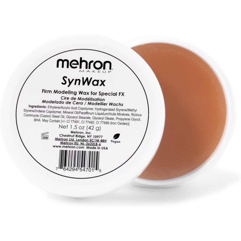 Mehron Makeup SynWax firm modeling wax container front view for special effects look