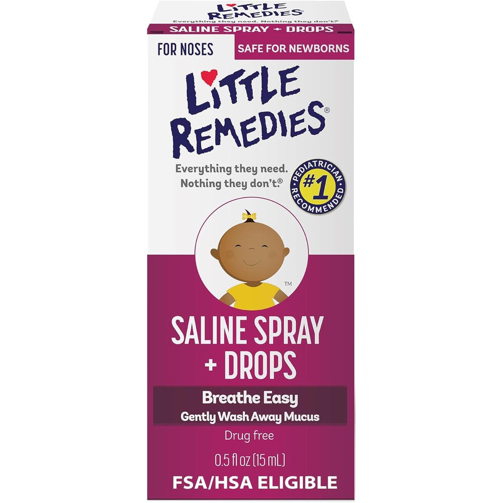 Little Remedies Saline Spray And Drops front view bottle packaging