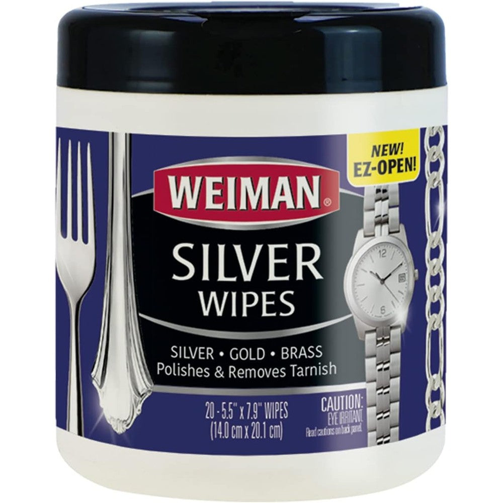 Weiman Jewelry Polish Cleaner and Tarnish Remover Wipes 20 count front view