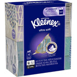 Kleenex Ultra Soft Facial Tissue pack of 4 boxes front view premium 3-ply.